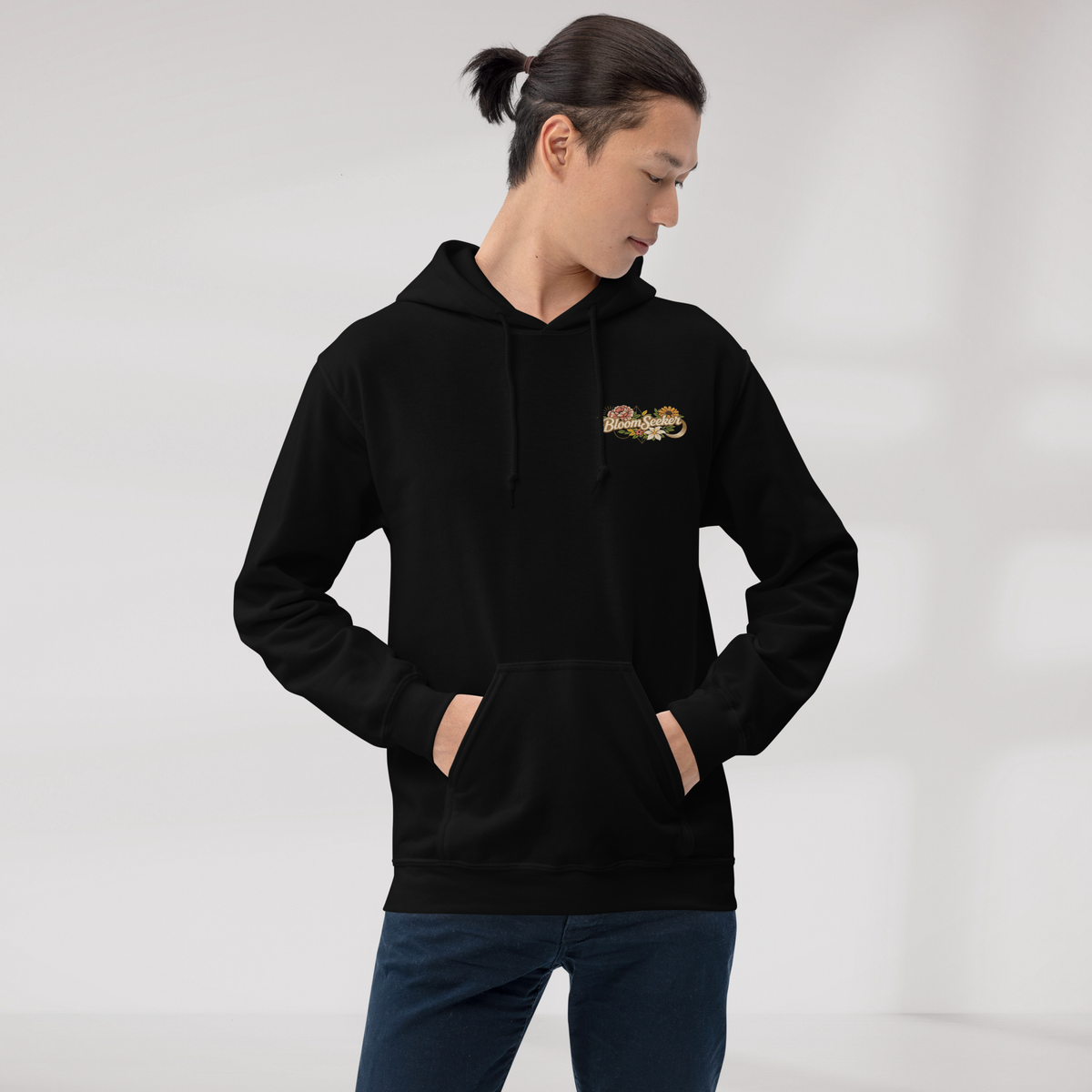 Bloom Seeker Hoodie Soft – Farbe Schwarz – Ansicht 3