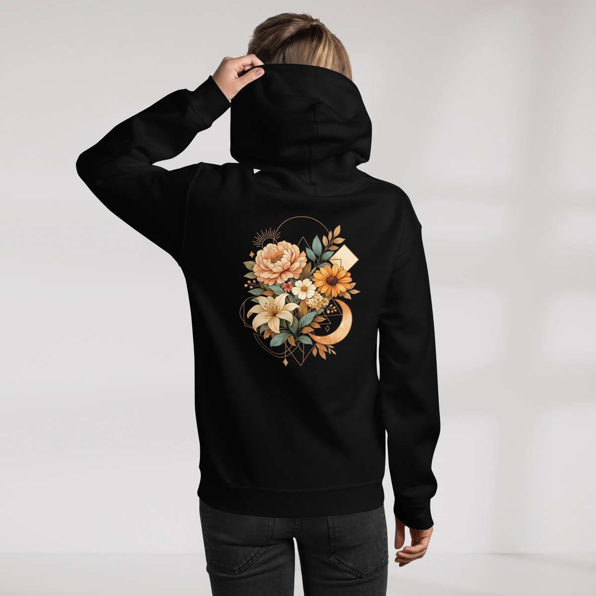 Bloom Seeker Hoodie Soft – Farbe Schwarz – Ansicht 7
