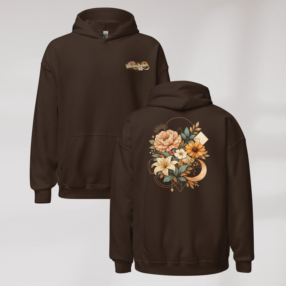 Bloom Seeker Hoodie Soft – Farbe Dunkle Schokolade – Ansicht 3