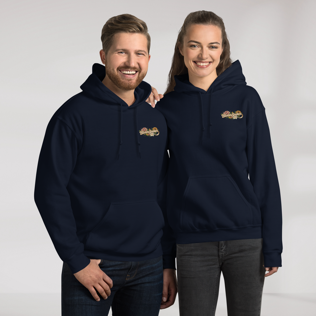 Bloom Seeker Hoodie Soft – Farbe Navy – Ansicht 4