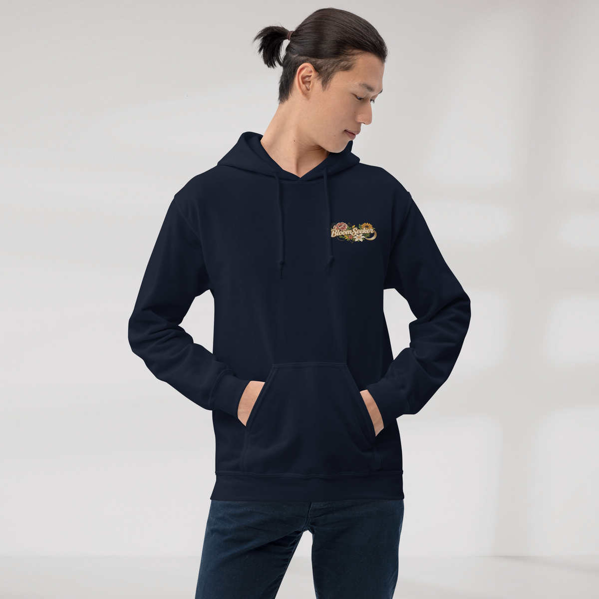 Bloom Seeker Hoodie Soft – Farbe Navy – Ansicht 5