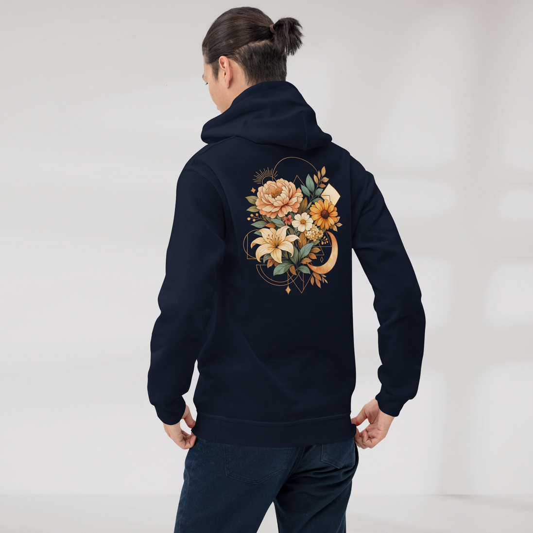 Bloom Seeker Hoodie Soft – Farbe Navy – Ansicht 6