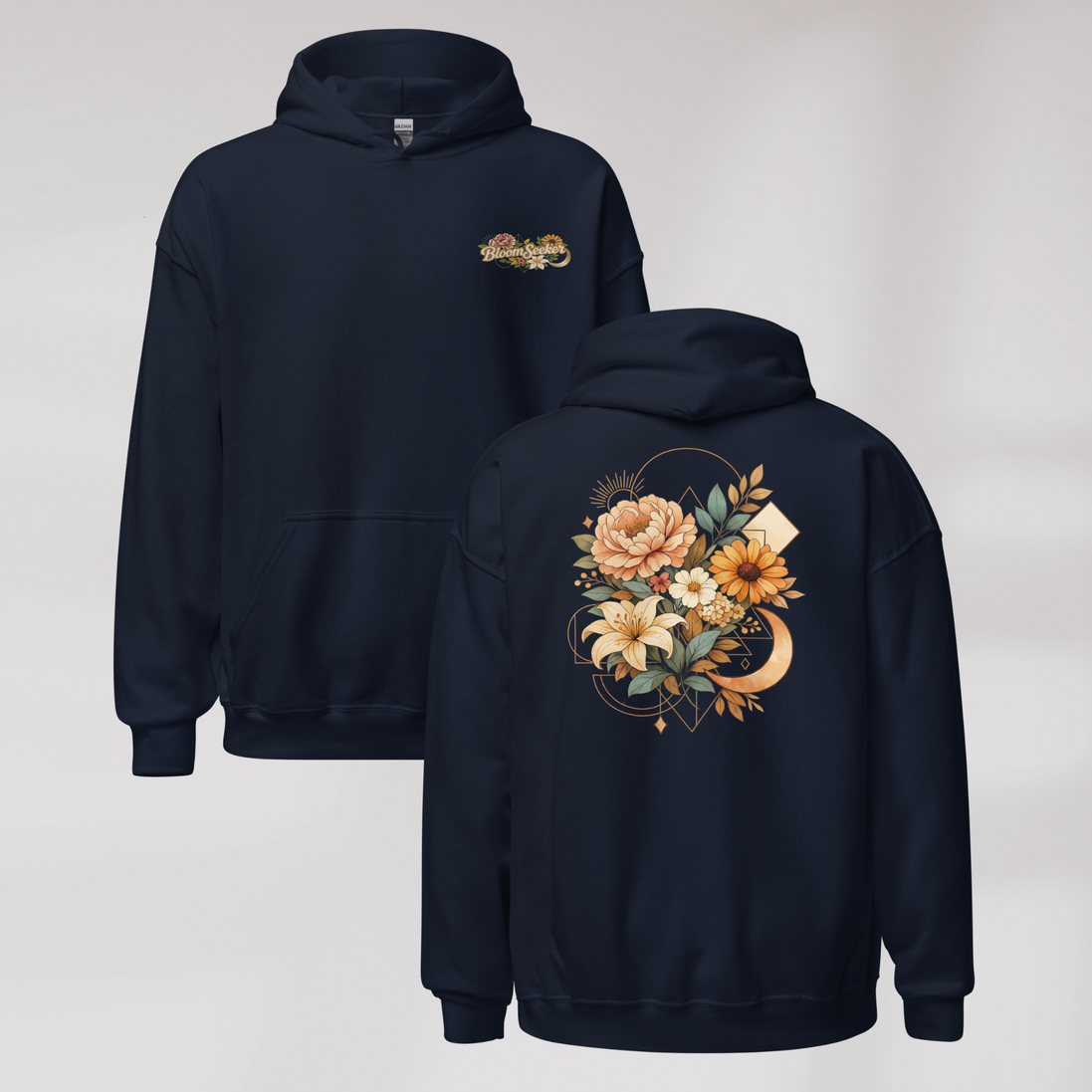 Bloom Seeker Hoodie Soft – Farbe Navy – Ansicht 8