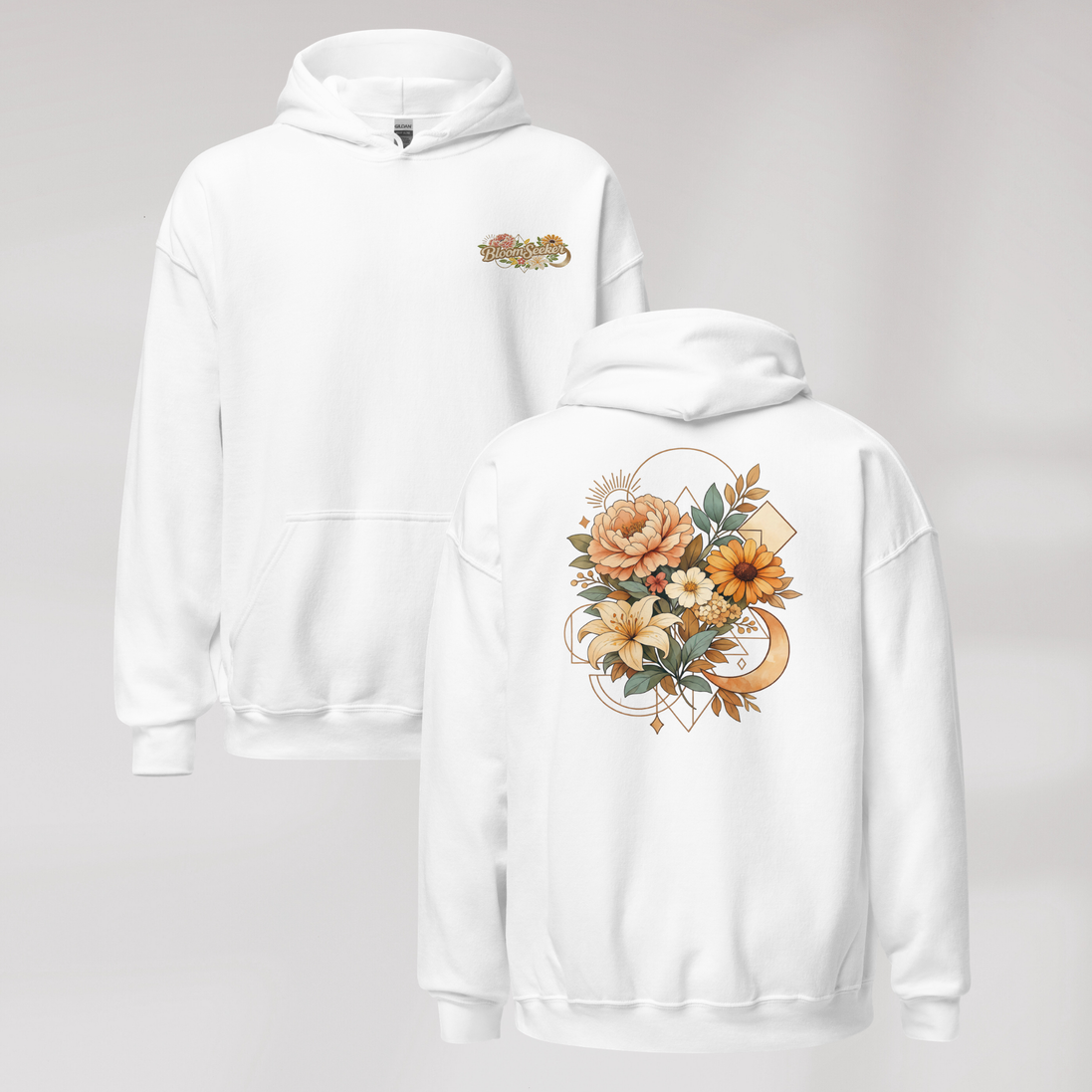 Bloom Seeker Hoodie Soft – Farbe Weiß – Ansicht 2