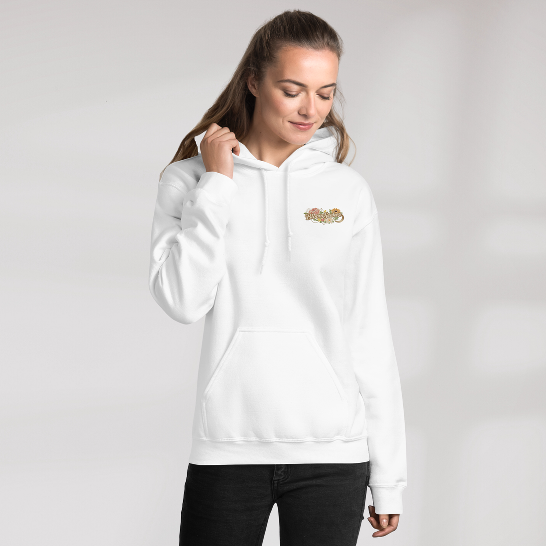 Bloom Seeker Hoodie Soft – Farbe Weiß – Ansicht 6