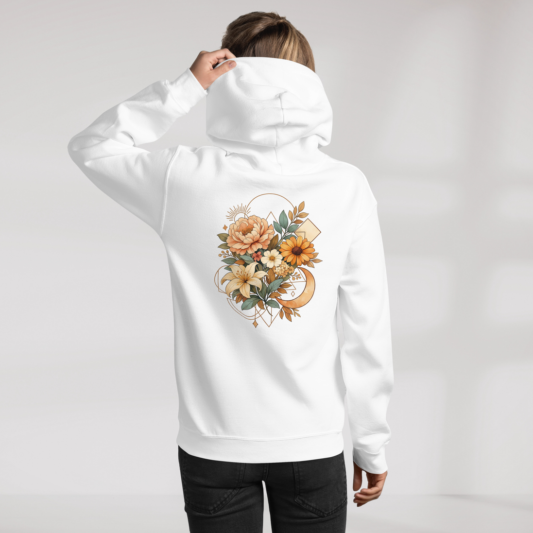 Bloom Seeker Hoodie Soft – Farbe Weiß – Ansicht 8
