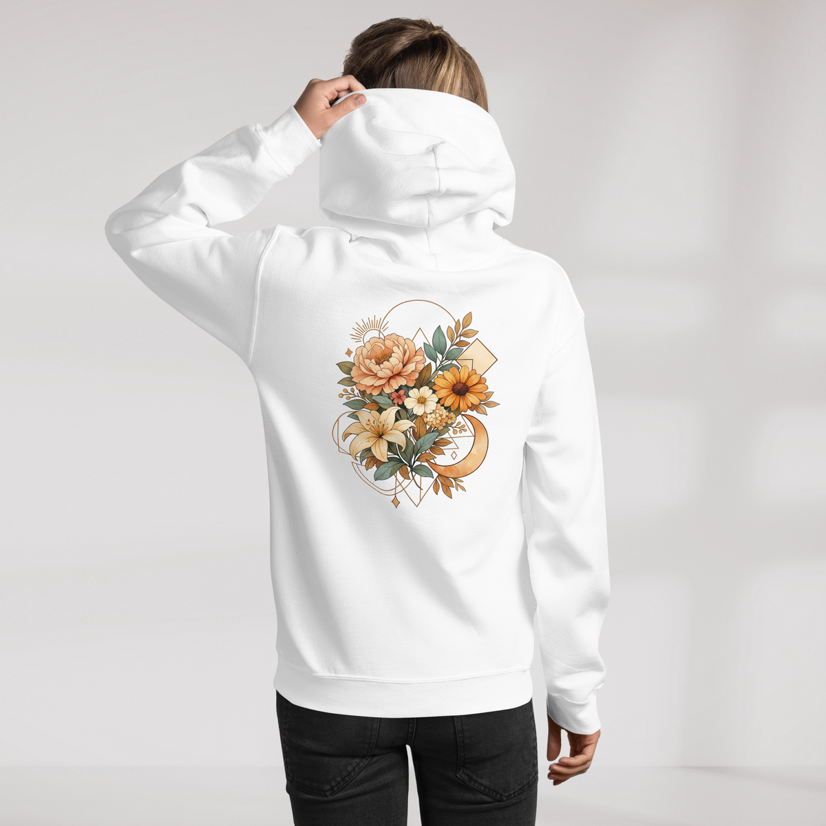 Bloom Seeker Hoodie Soft – Farbe Weiß – Ansicht 8
