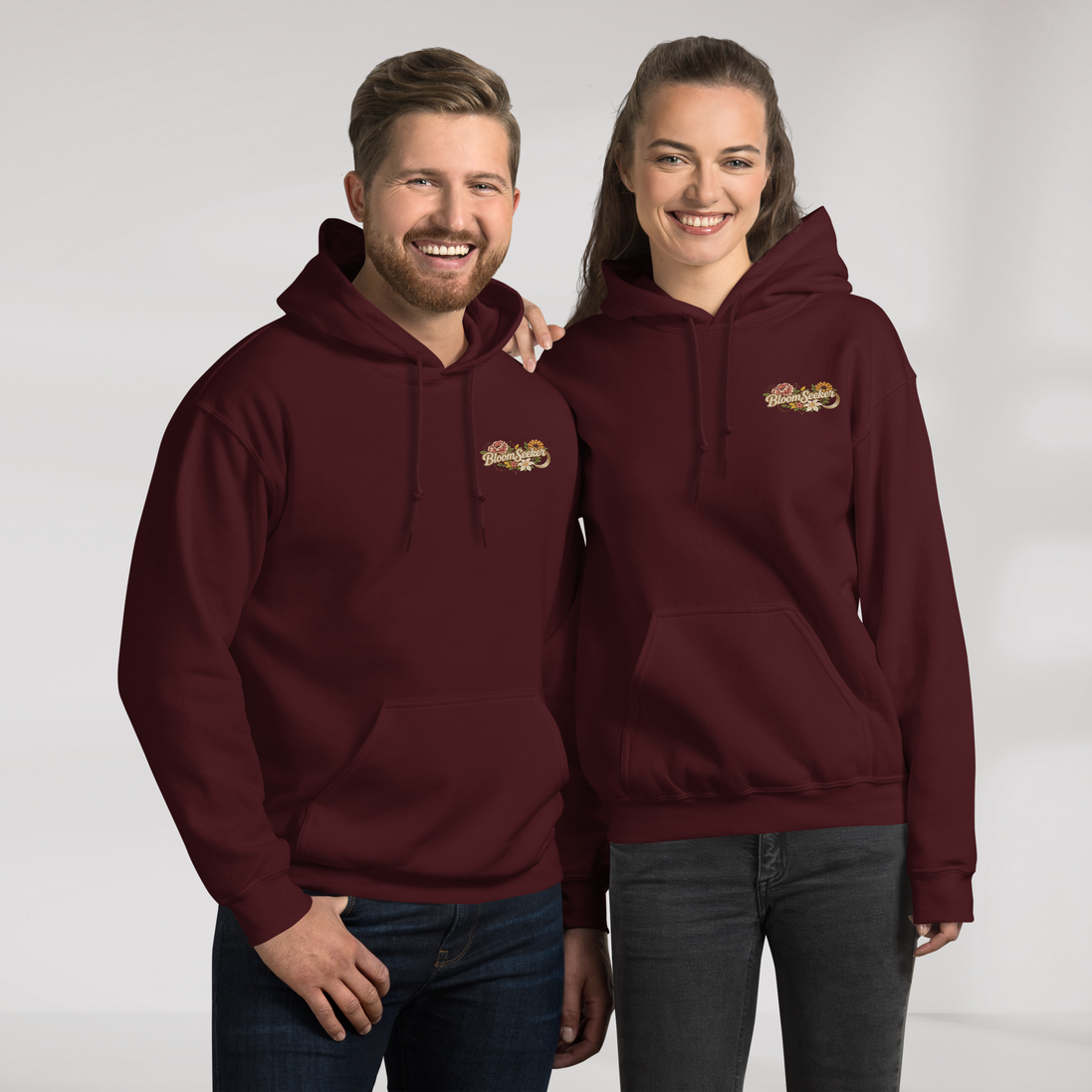 Bloom Seeker Hoodie Soft – Farbe Kastanienbraun – Ansicht 1