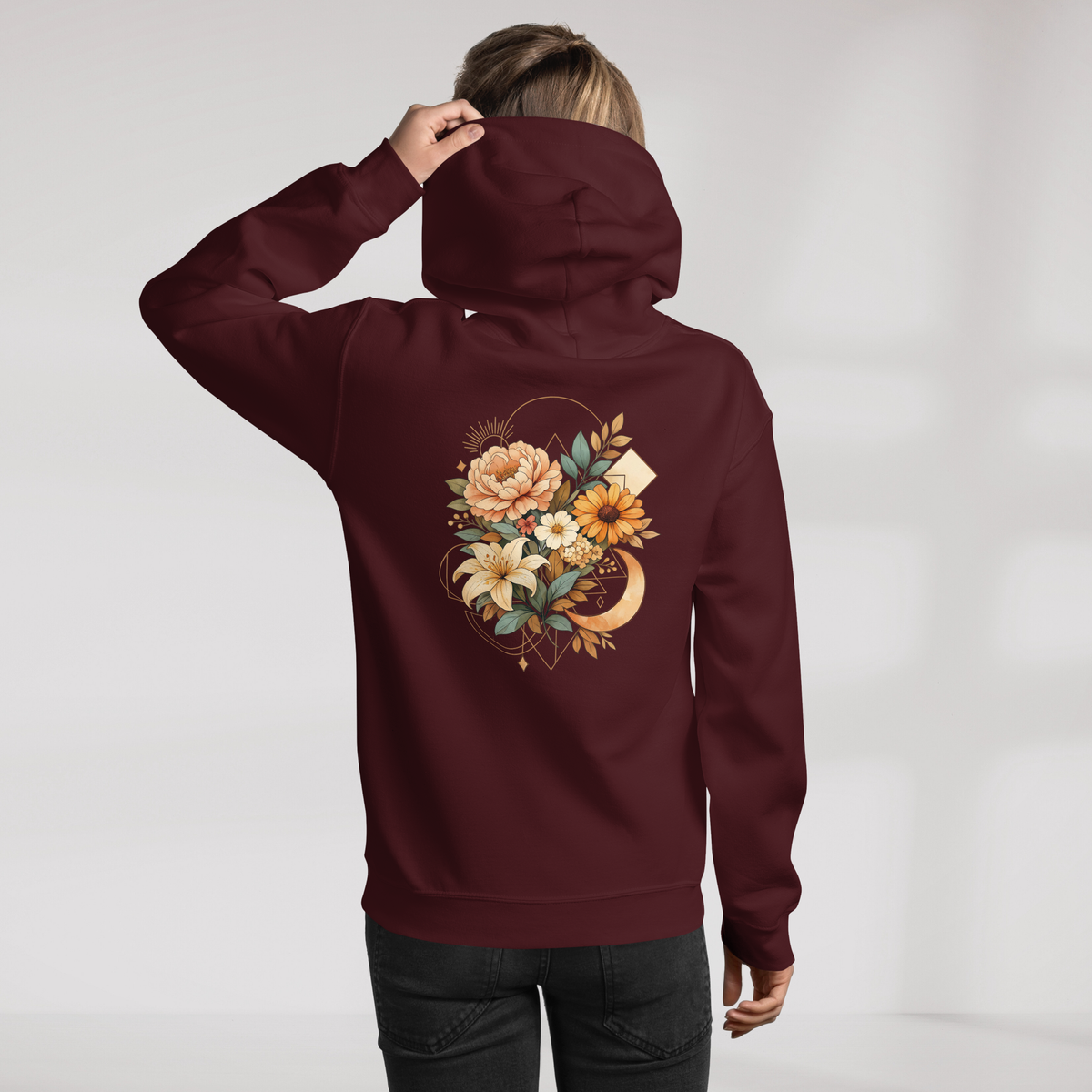 Bloom Seeker Hoodie Soft – Farbe Kastanienbraun – Ansicht 8