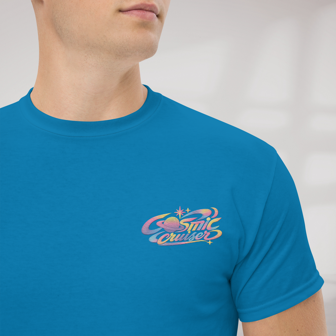 Cosmic Cruiser T-Shirt Soft – Farbe Saphir – Ansicht 2