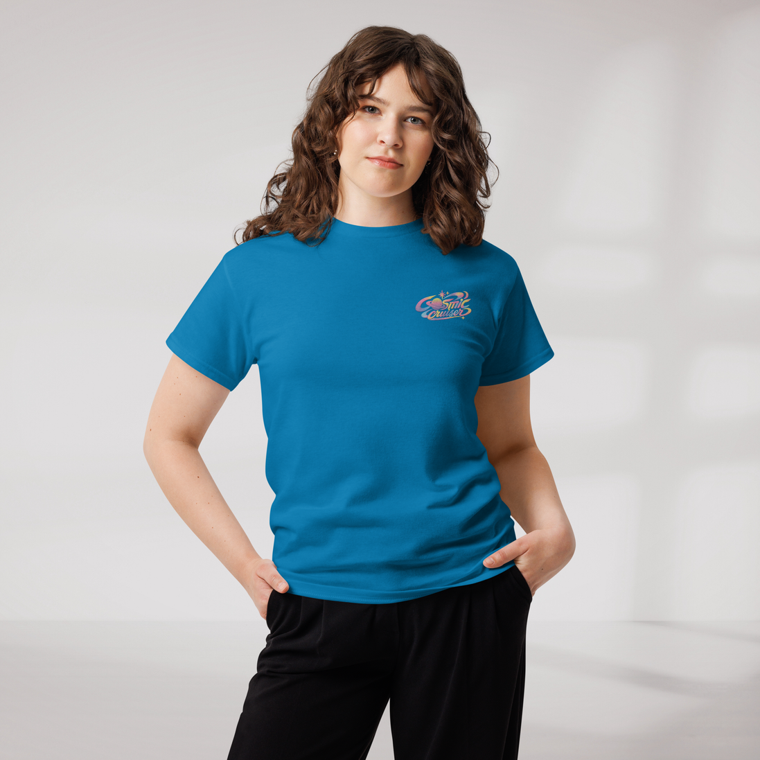 Cosmic Cruiser T-Shirt Soft – Farbe Saphir – Ansicht 6