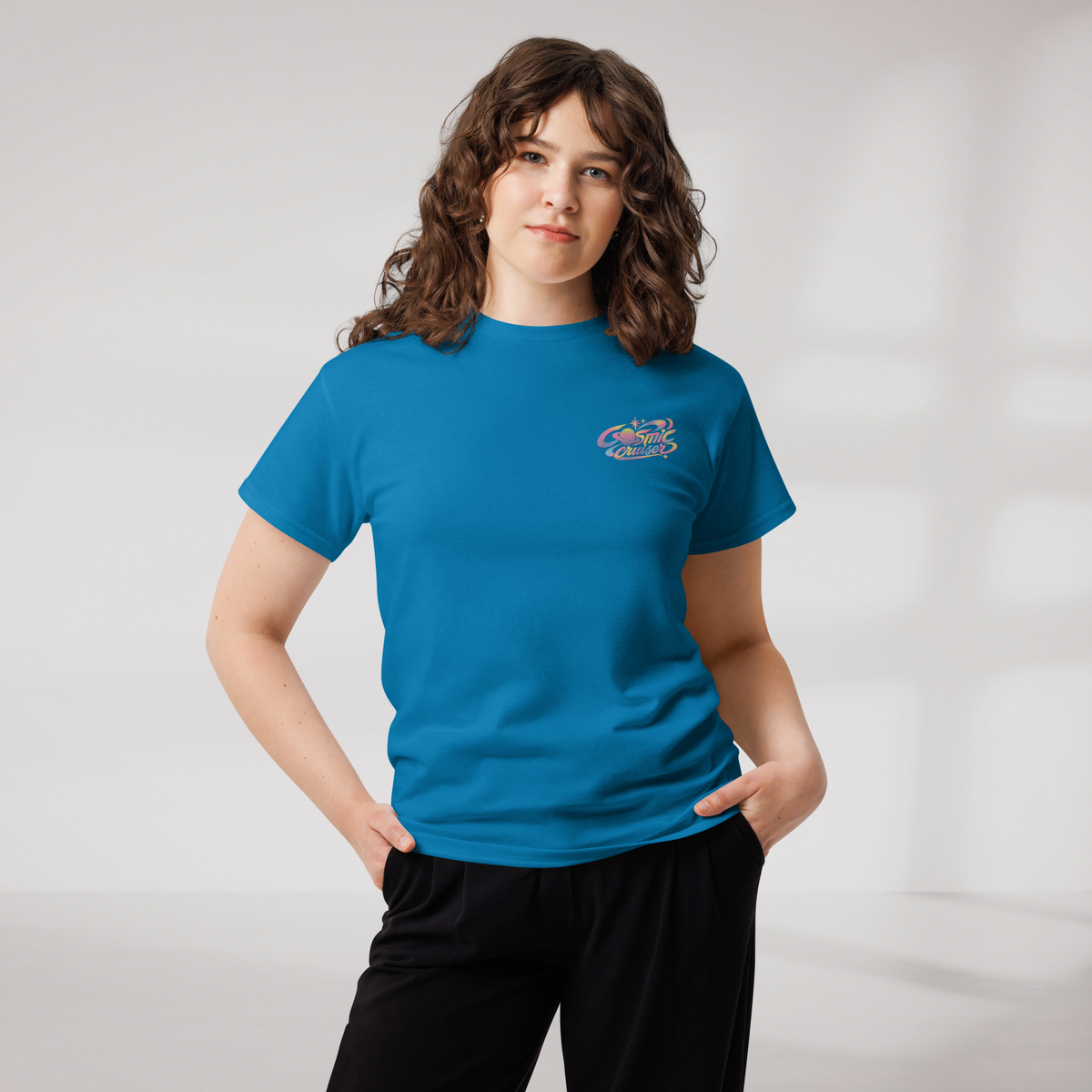 Cosmic Cruiser T-Shirt Soft – Farbe Saphir – Ansicht 6