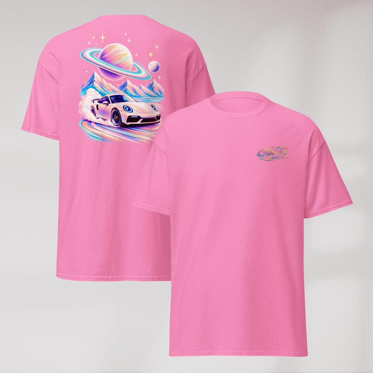 Cosmic Cruiser T-Shirt Soft – Farbe Azalee – Ansicht 1