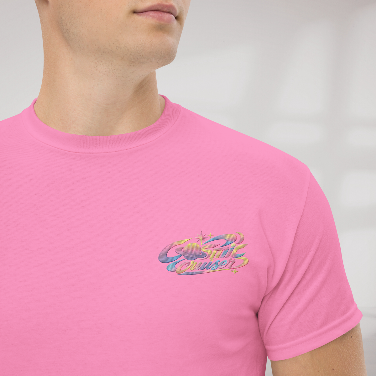 Cosmic Cruiser T-Shirt Soft – Farbe Azalee – Ansicht 2