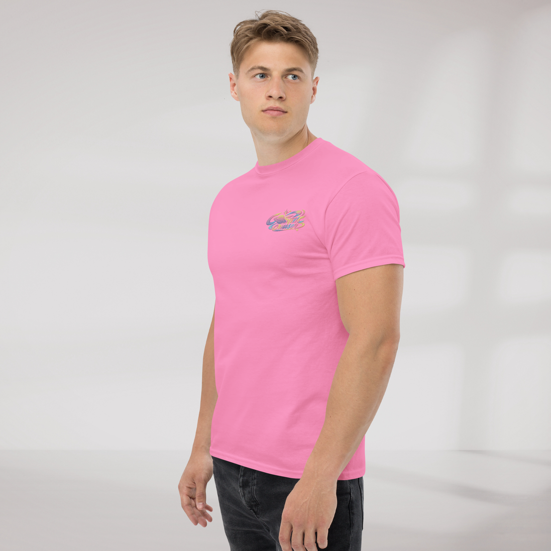 Cosmic Cruiser T-Shirt Soft – Farbe Azalee – Ansicht 4