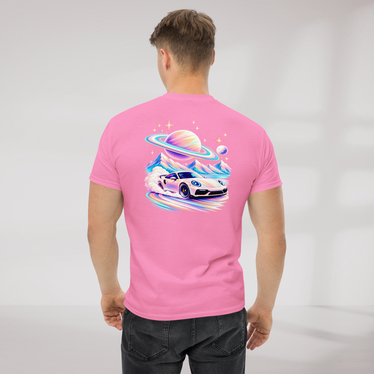 Cosmic Cruiser T-Shirt Soft – Farbe Azalee – Ansicht 5
