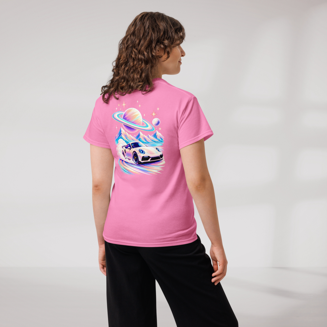 Cosmic Cruiser T-Shirt Soft – Farbe Azalee – Ansicht 7
