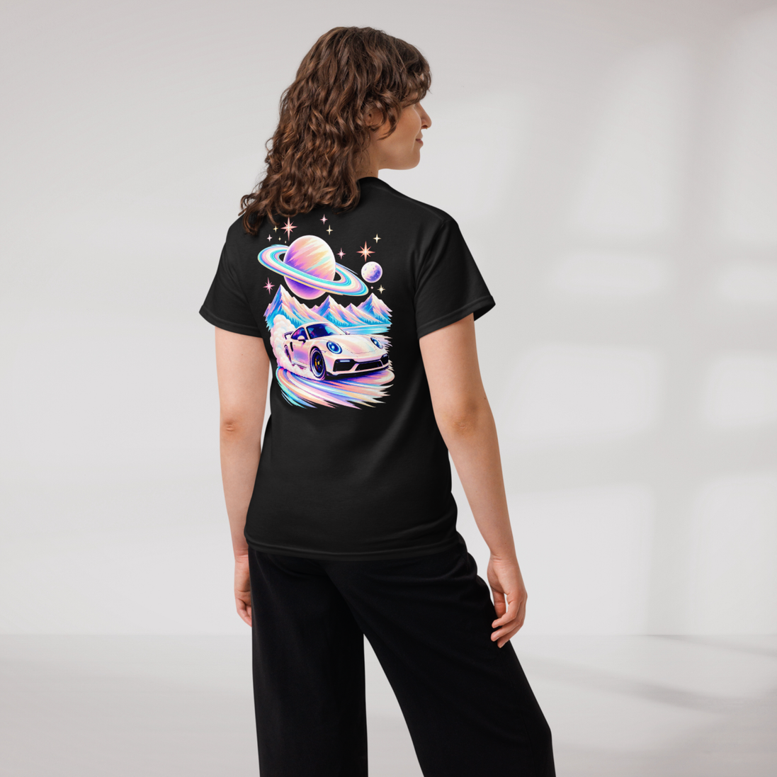 Cosmic Cruiser T-Shirt Soft – Farbe Schwarz – Ansicht 7