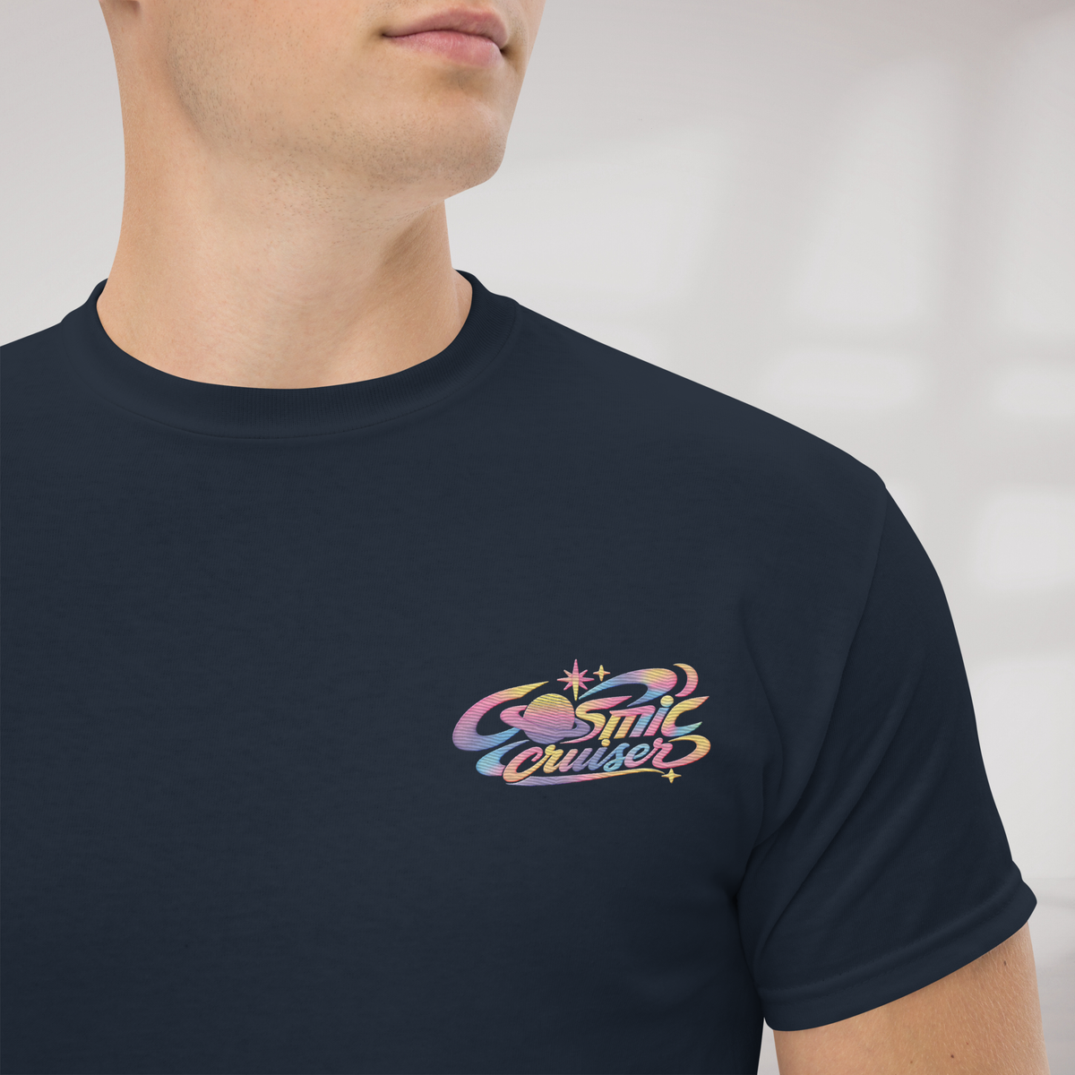 Cosmic Cruiser T-Shirt Soft – Farbe Navy – Ansicht 2