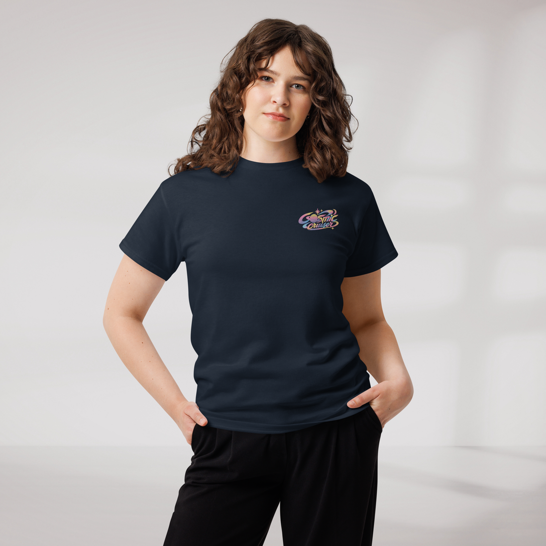 Cosmic Cruiser T-Shirt Soft – Farbe Navy – Ansicht 6