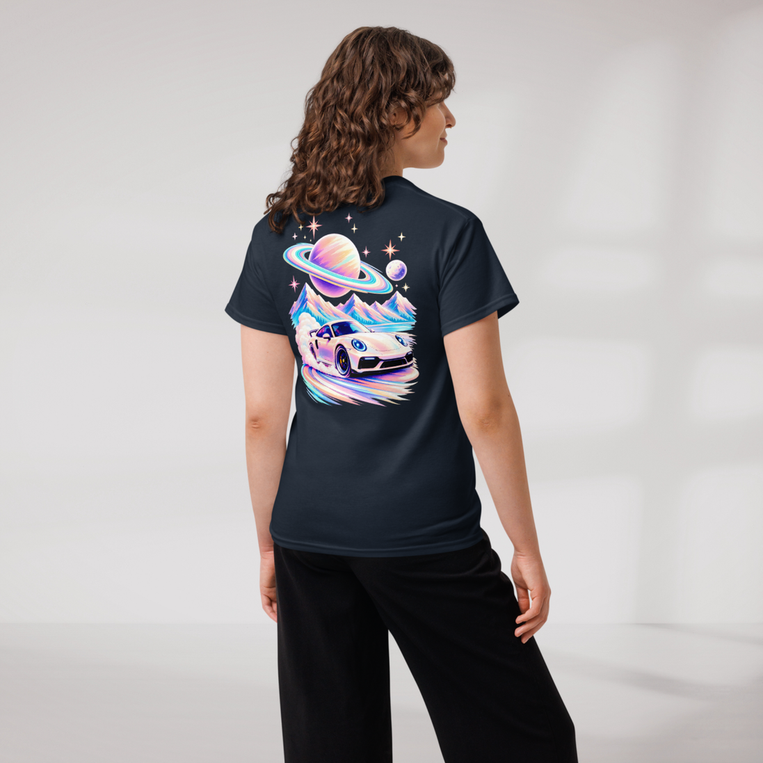 Cosmic Cruiser T-Shirt Soft – Farbe Navy – Ansicht 7