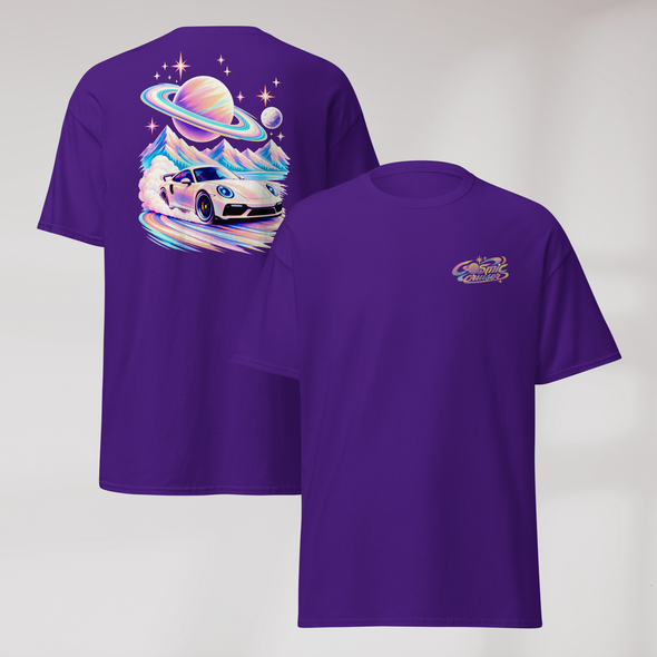 Cosmic Cruiser T-Shirt Soft – Farbe Lila – Ansicht 1