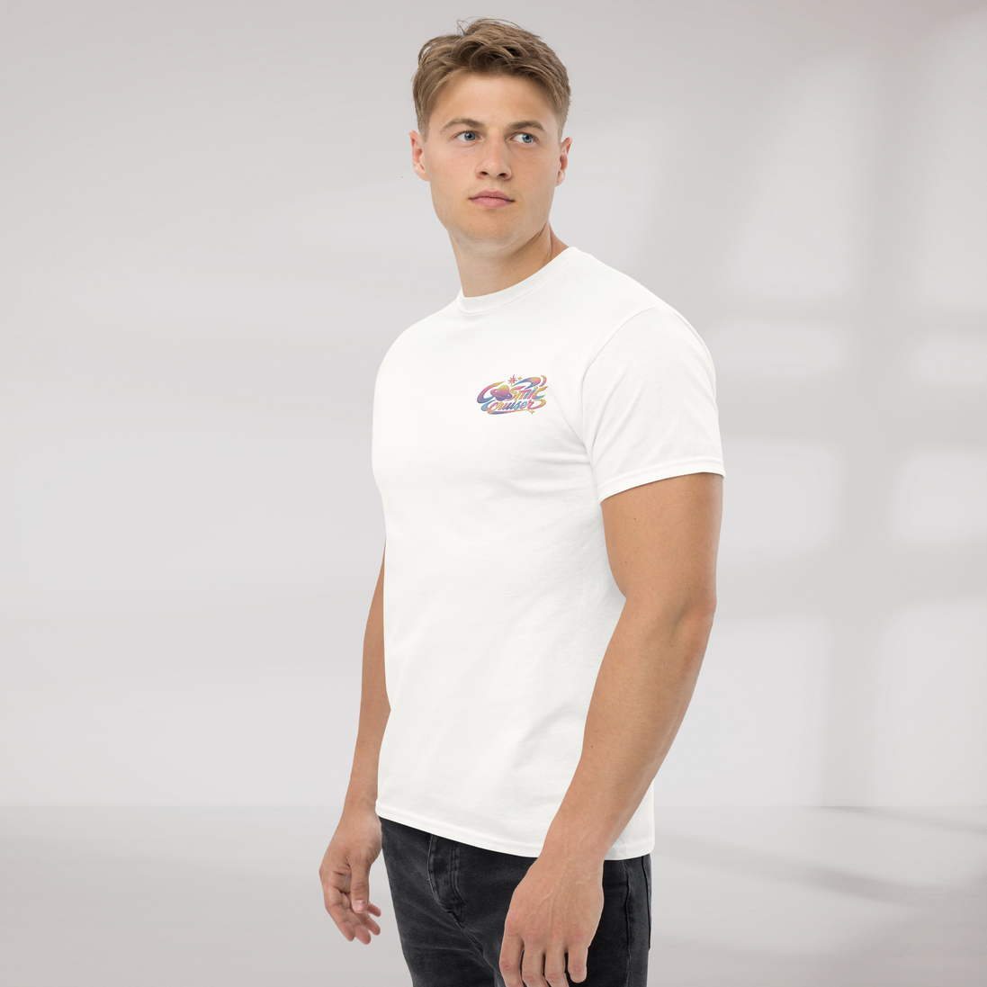 Cosmic Cruiser T-Shirt Soft – Farbe Weiß – Ansicht 4