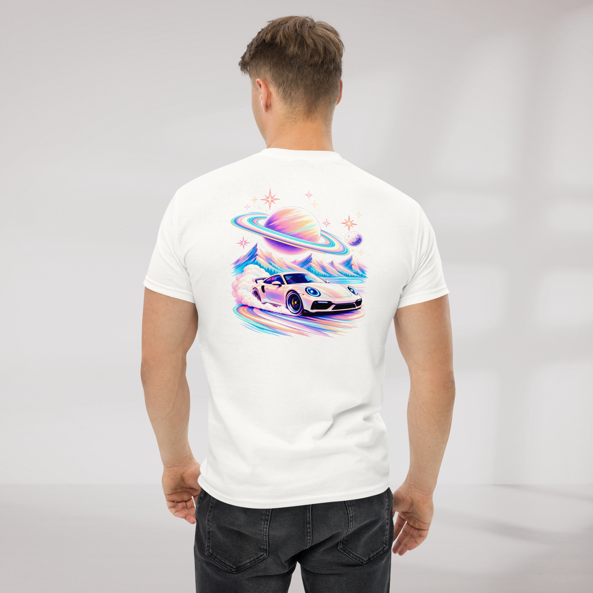 Cosmic Cruiser T-Shirt Soft – Farbe Weiß – Ansicht 5