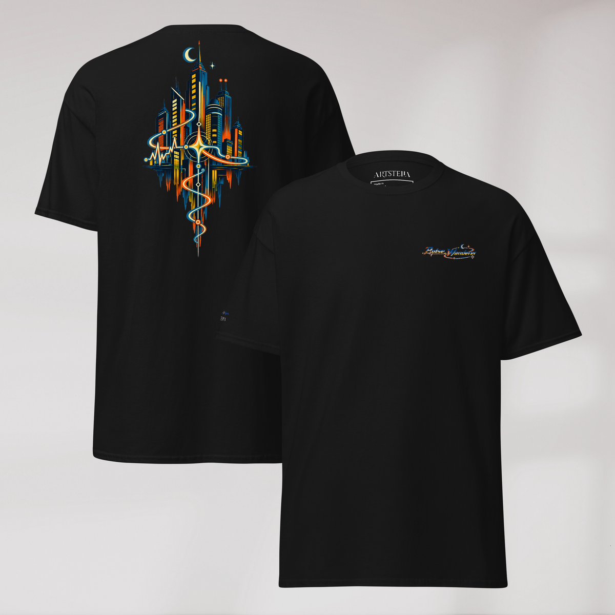Pulse Wanderer T-Shirt Retro – Farbe Schwarz – Ansicht 1