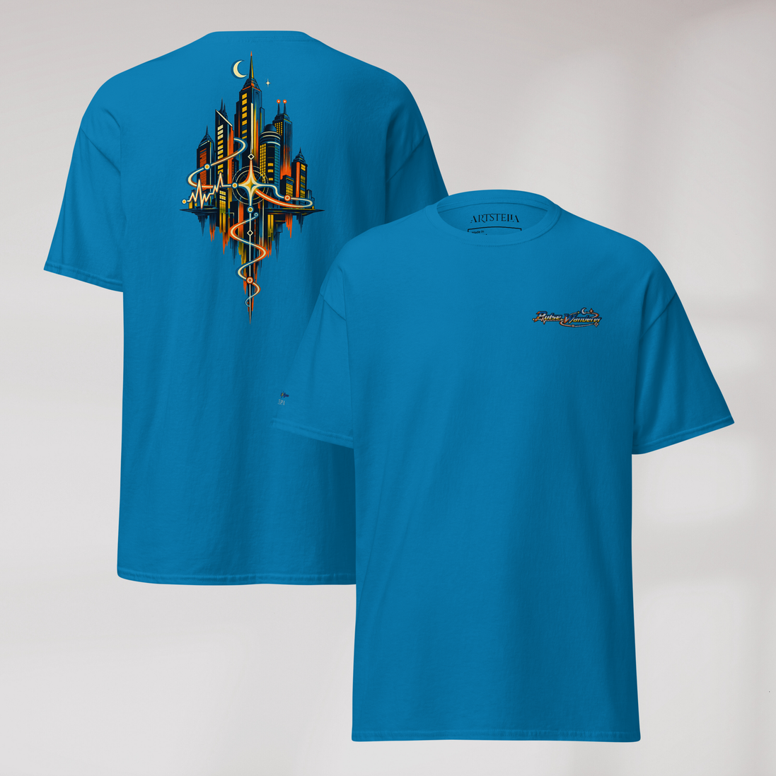 Pulse Wanderer T-Shirt Retro – Farbe Saphir – Ansicht 1