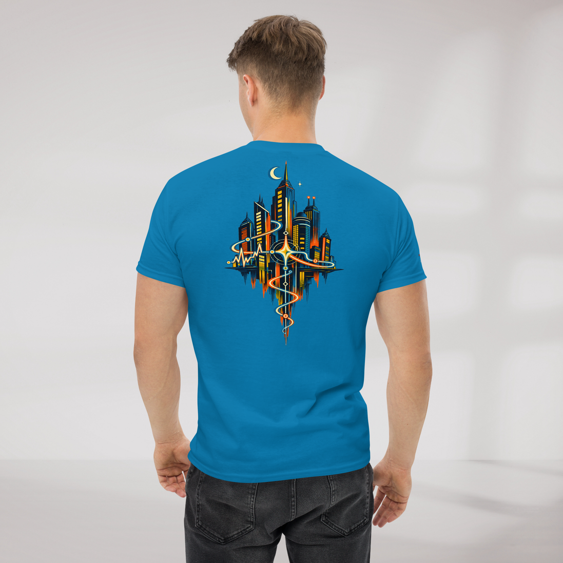 Pulse Wanderer T-Shirt Retro – Farbe Saphir – Ansicht 7