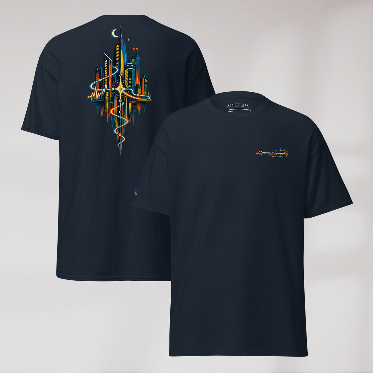 Pulse Wanderer T-Shirt Retro – Farbe Navy – Ansicht 1