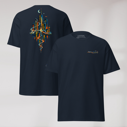 Pulse Wanderer T-Shirt Retro – Farbe Navy – Ansicht 1