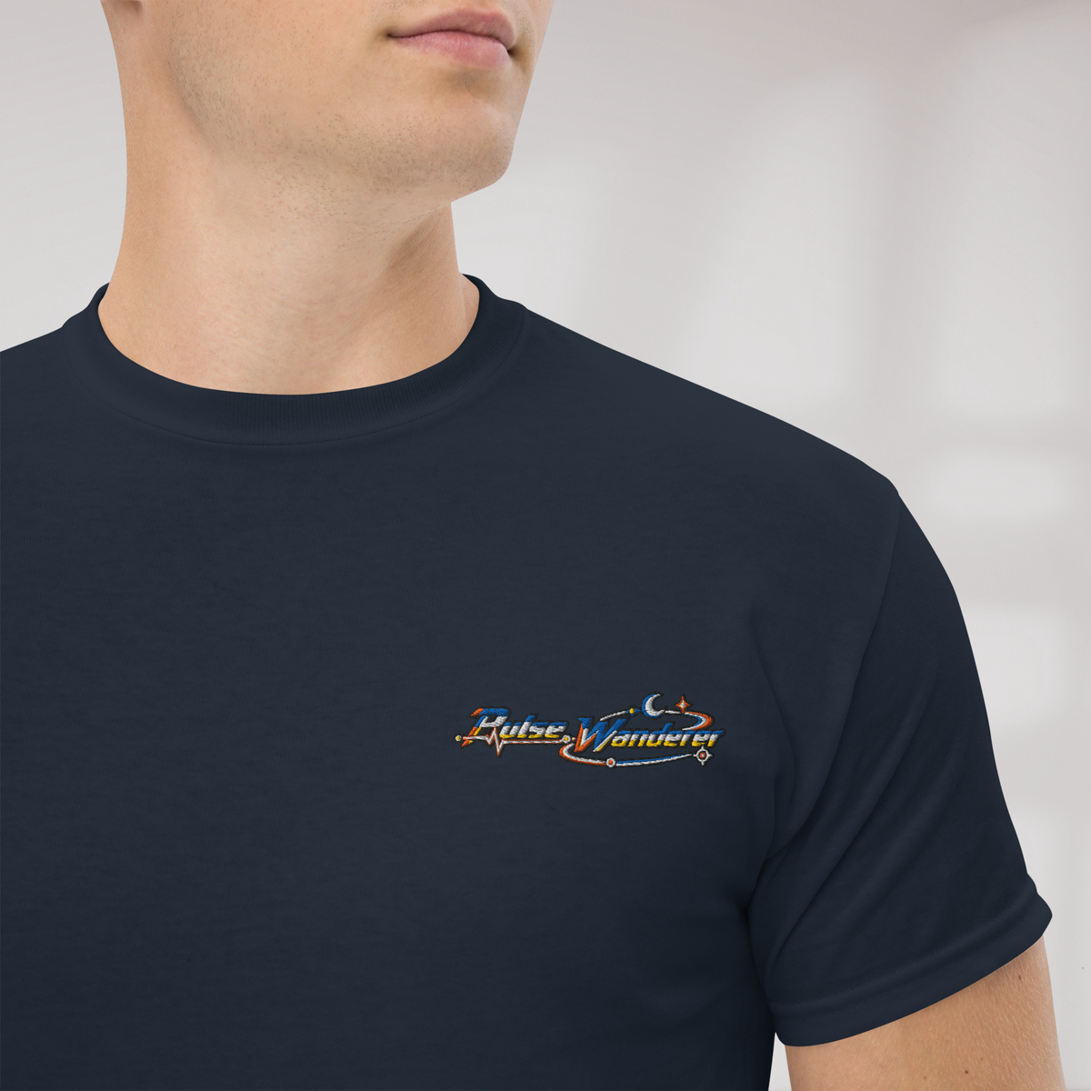 Pulse Wanderer T-Shirt Retro – Farbe Navy – Ansicht 3