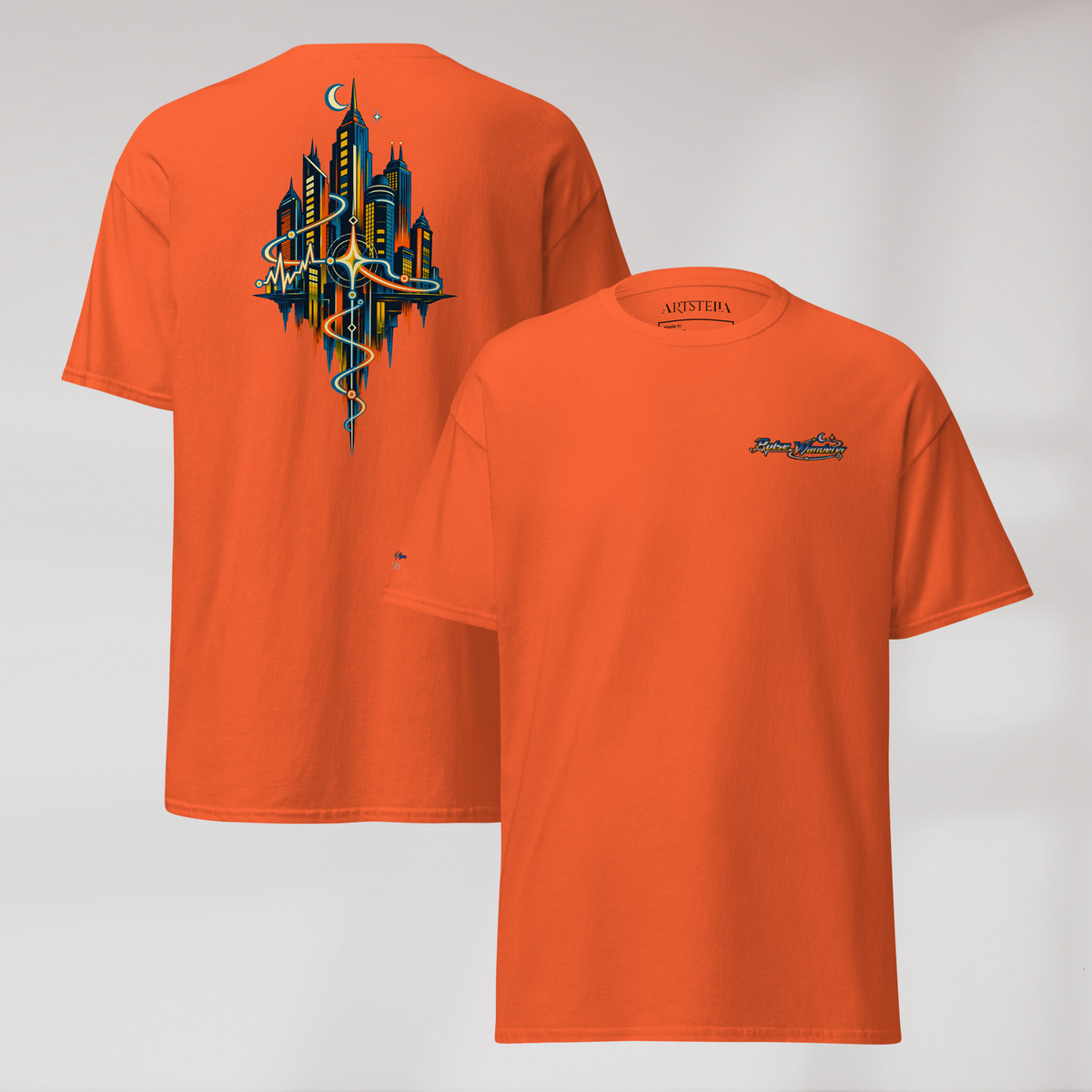 Pulse Wanderer T-Shirt Retro – Farbe Orange – Ansicht 1