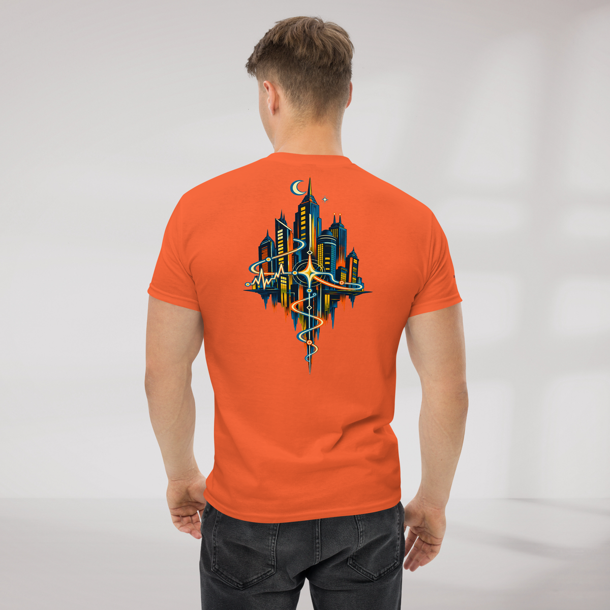 Pulse Wanderer T-Shirt Retro – Farbe Orange – Ansicht 7