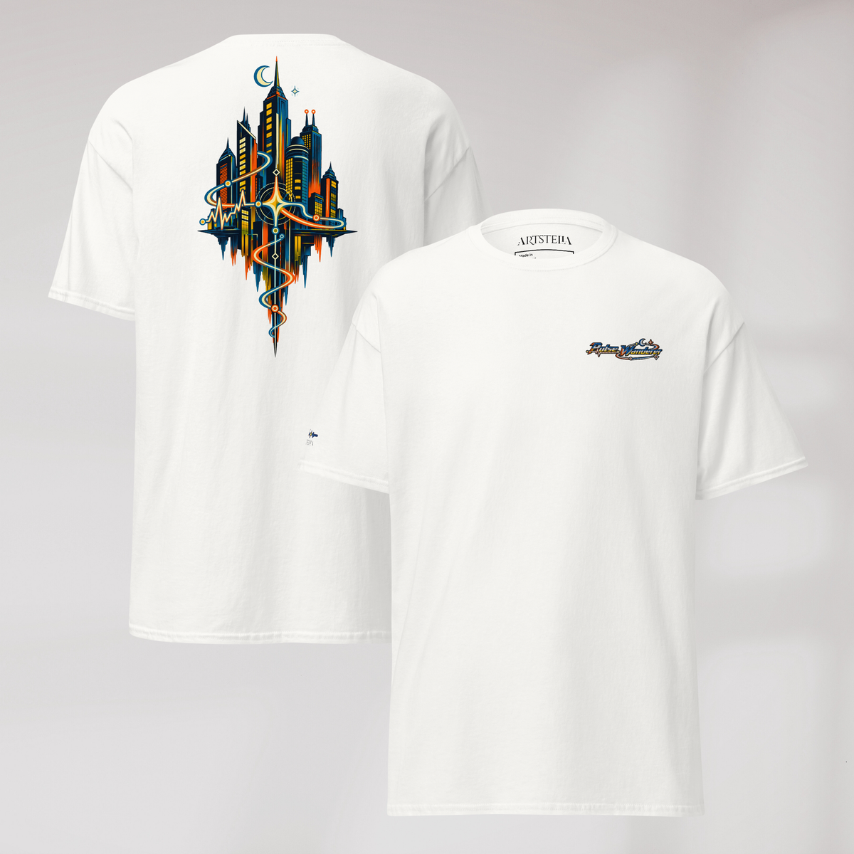 Pulse Wanderer T-Shirt Retro – Farbe Weiß – Ansicht 1