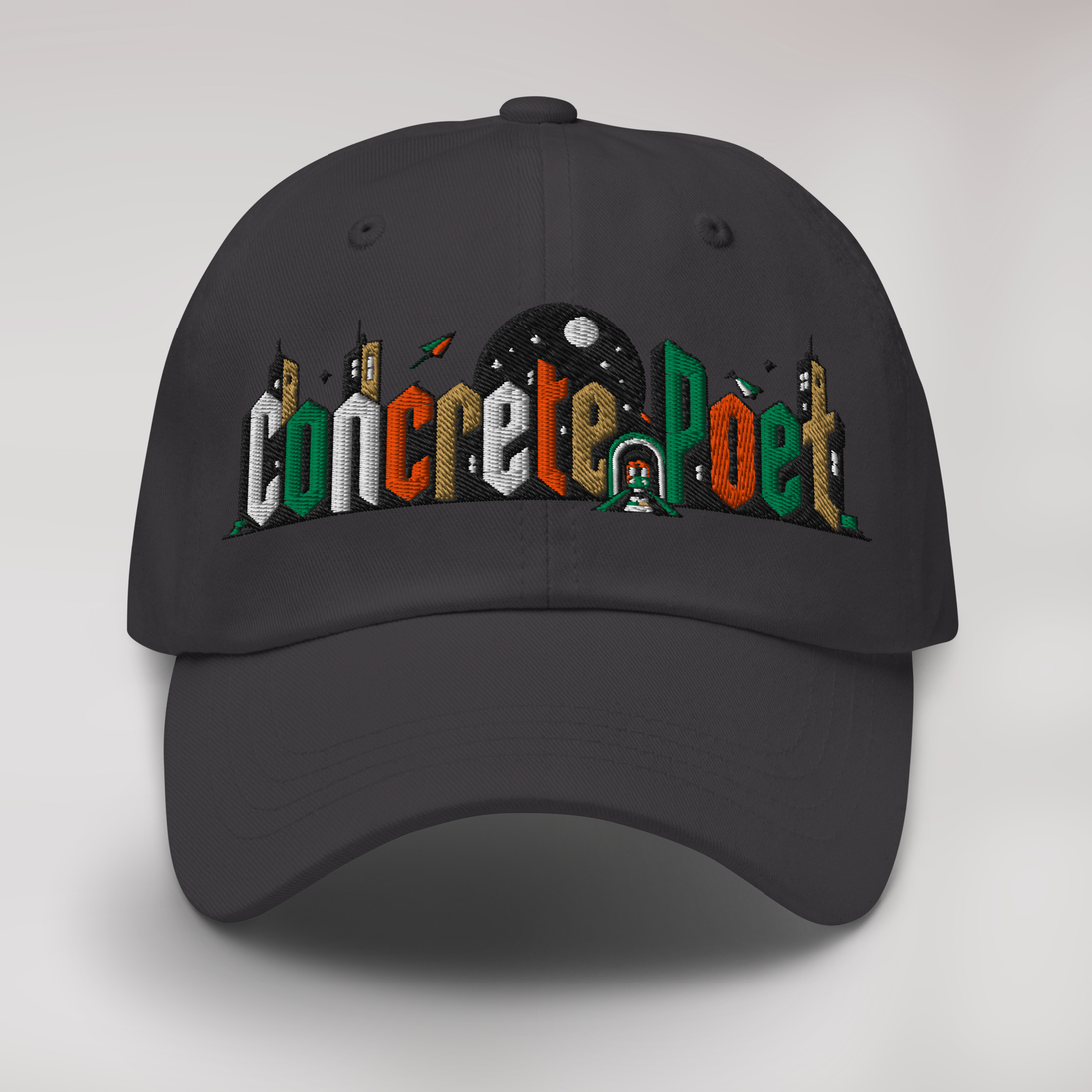 Concrete Poet Cap Retro – Farbe Dunkelgrau – Ansicht 1
