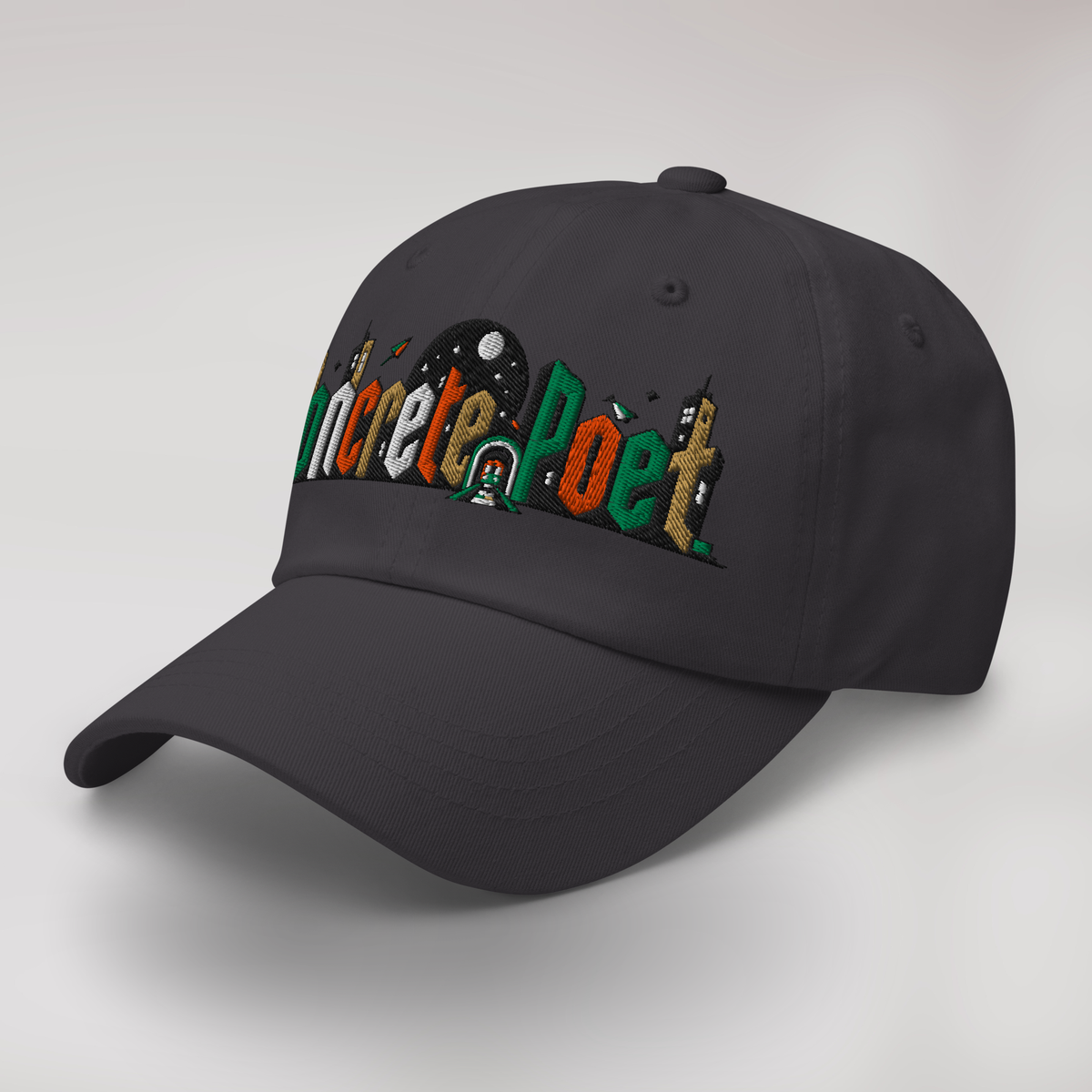 Concrete Poet Cap Retro – Farbe Dunkelgrau – Ansicht 4