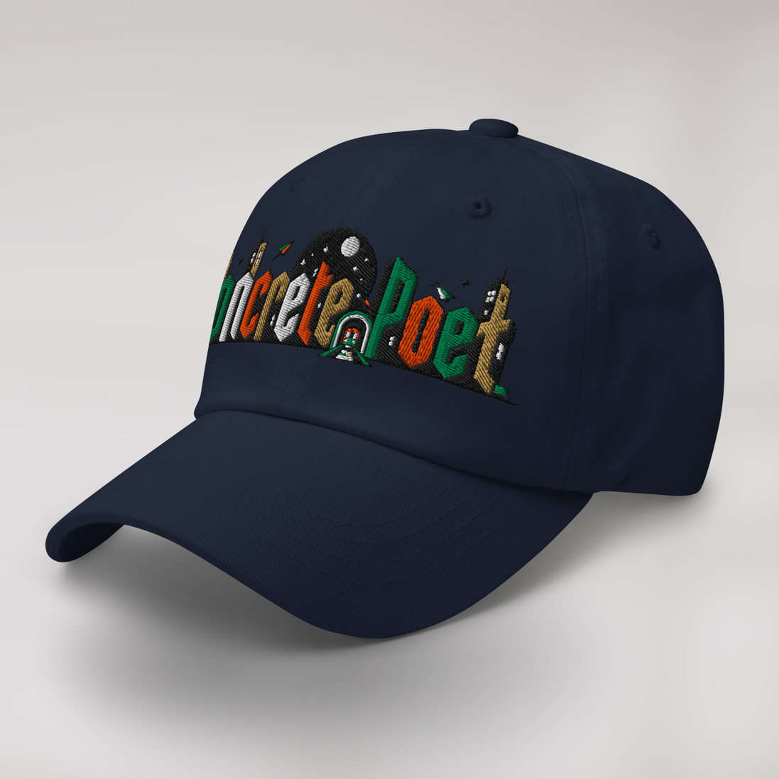 Concrete Poet Cap Retro – Farbe Navy – Ansicht 3