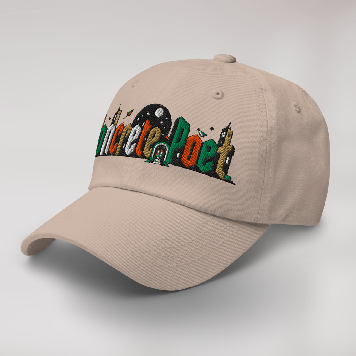 Concrete Poet Cap Retro – Farbe Stein – Ansicht 3