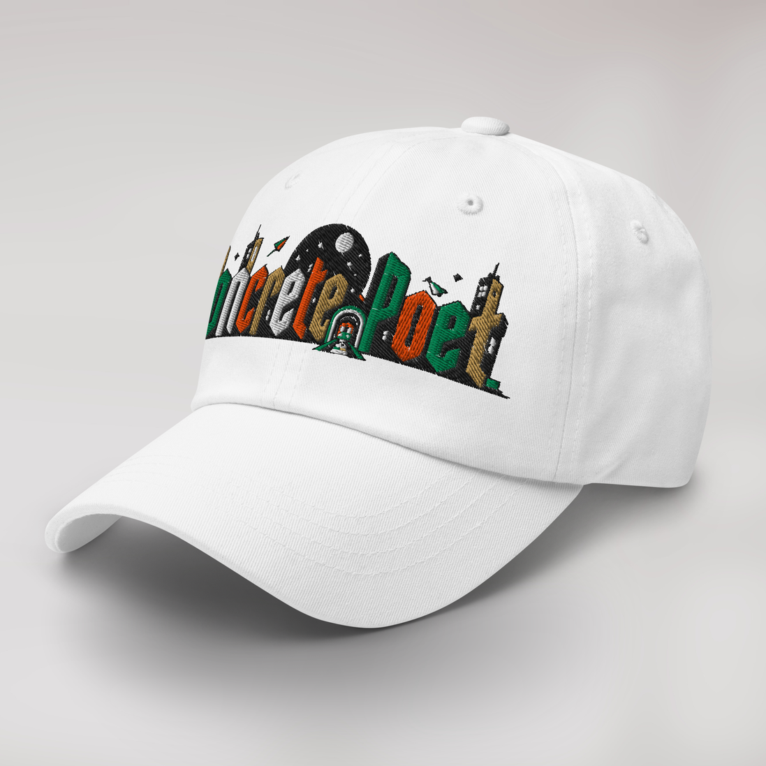 Concrete Poet Cap Retro – Farbe Weiß – Ansicht 3