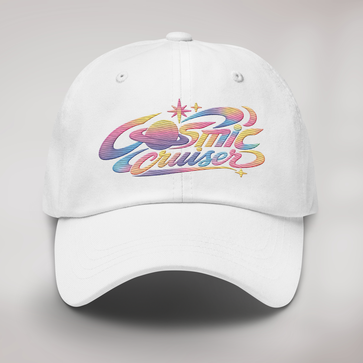 Cosmic Cruiser Cap Soft – Farbe Weiß – Ansicht 1