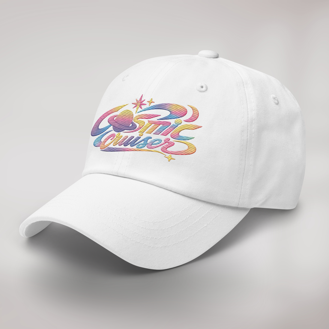 Cosmic Cruiser Cap Soft – Farbe Weiß – Ansicht 3