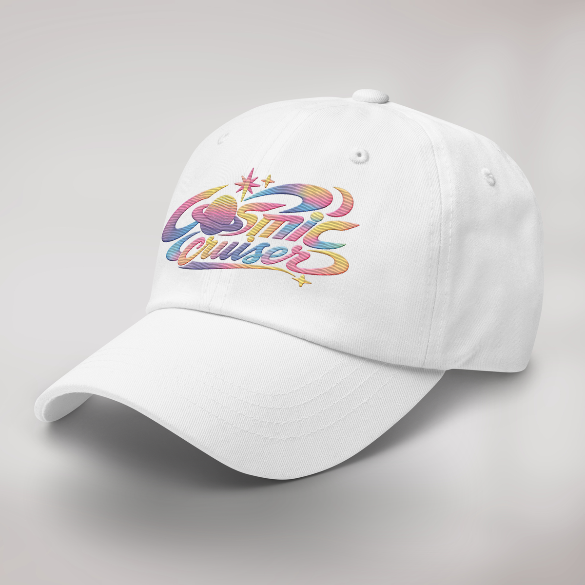 Cosmic Cruiser Cap Soft – Farbe Weiß – Ansicht 3