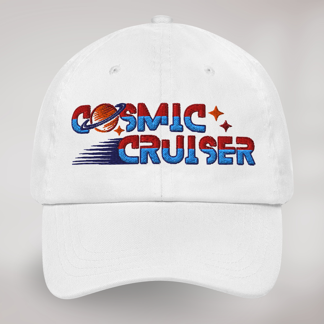 Cosmic Cruiser Cap Retro – Farbe Weiß – Ansicht 1