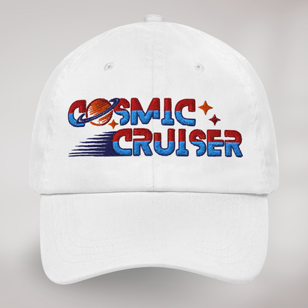 Cosmic Cruiser Cap Retro – Farbe Weiß – Ansicht 1