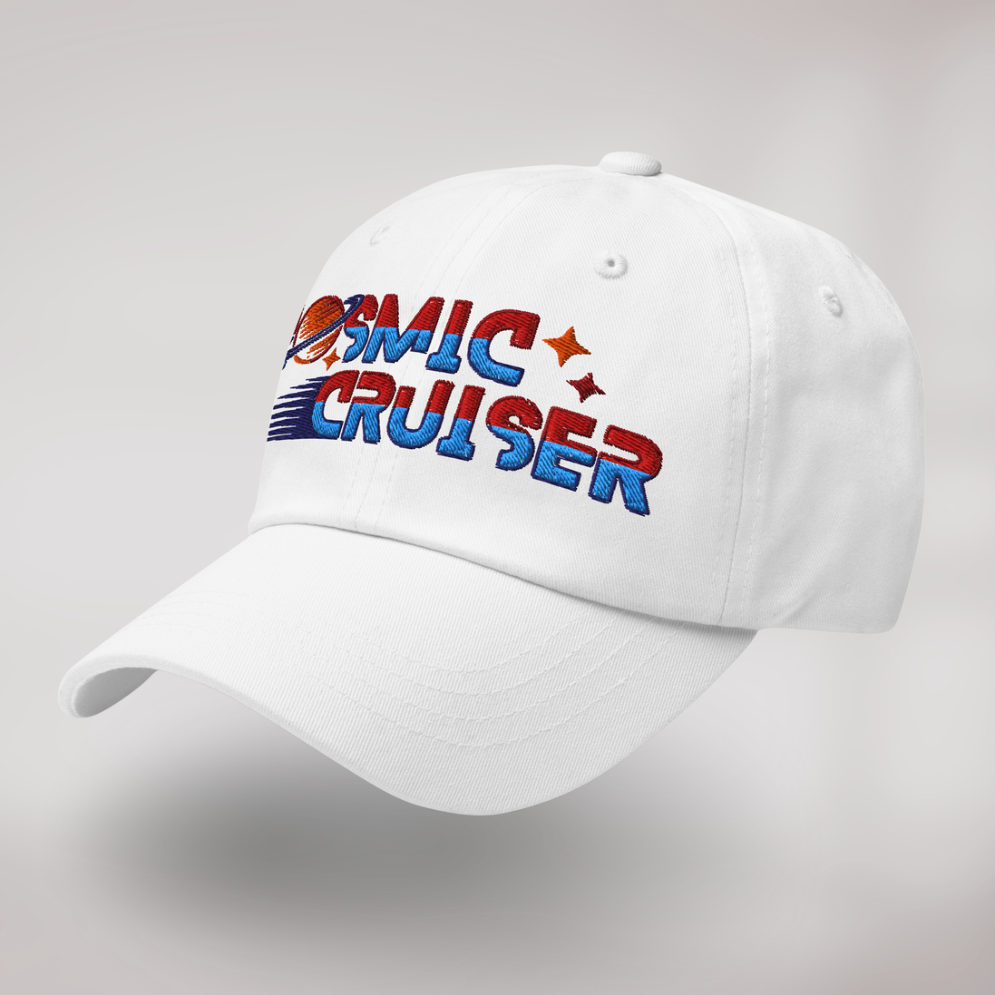 Cosmic Cruiser Cap Retro – Farbe Weiß – Ansicht 3