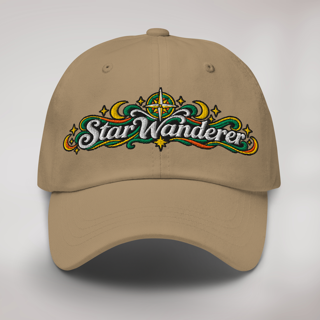 Star Wanderer Cap Retro – Farbe Khaki – Ansicht 1