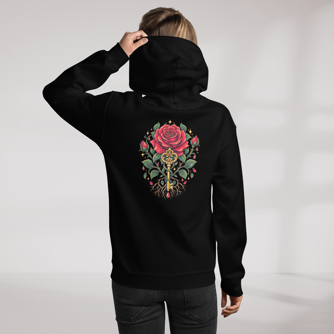 Bloom Guardian Hoodie Retro – Farbe Schwarz – Ansicht 11